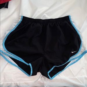 2/$30 NIKE dri-fit L black and blue shorts.
